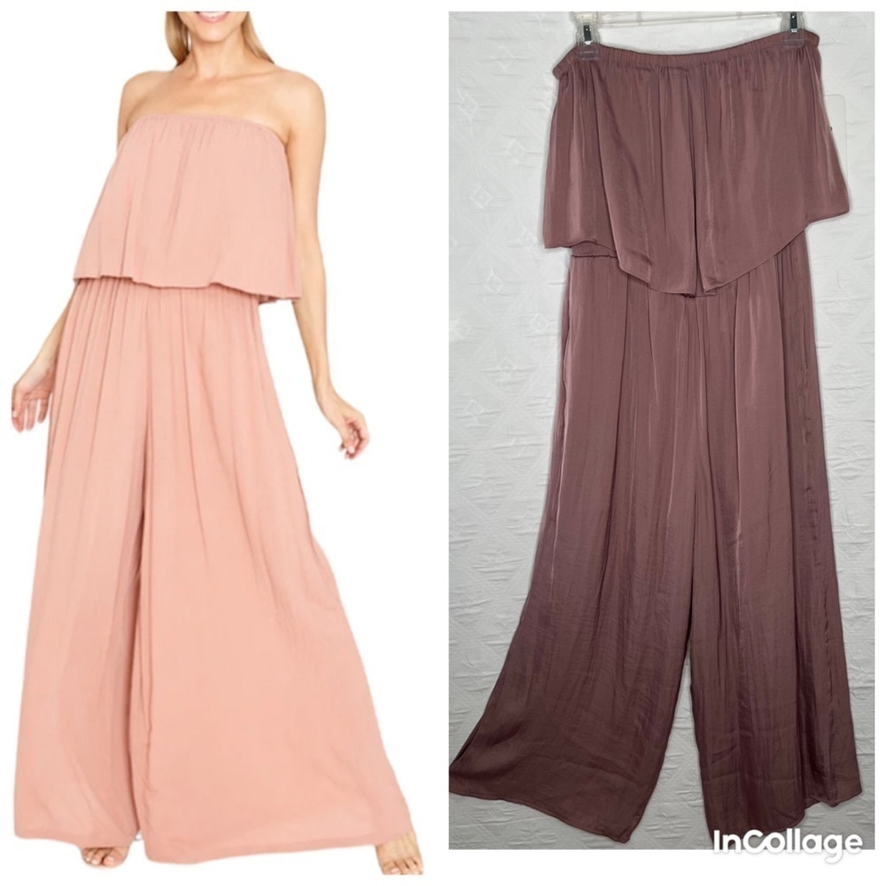 ! NWT Naked Zebra Jumpsuit Romper. Size Small.Cherry Taupe color
